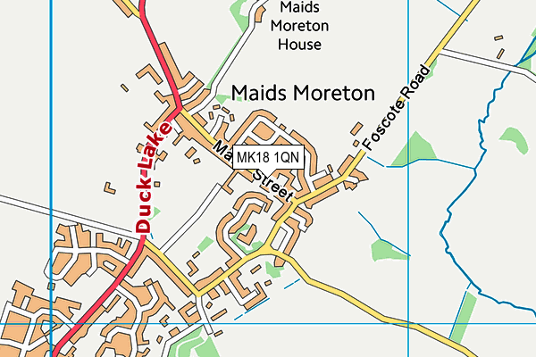 MK18 1QN map - OS VectorMap District (Ordnance Survey)