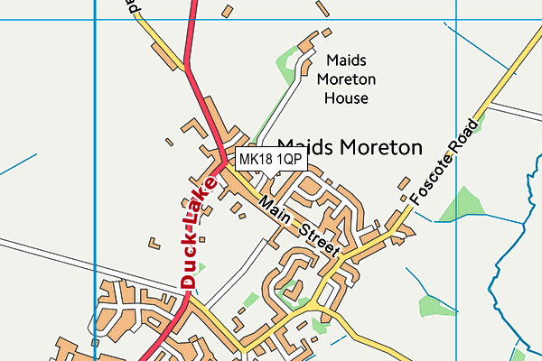 MK18 1QP map - OS VectorMap District (Ordnance Survey)