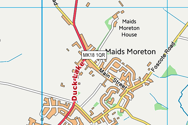 MK18 1QR map - OS VectorMap District (Ordnance Survey)