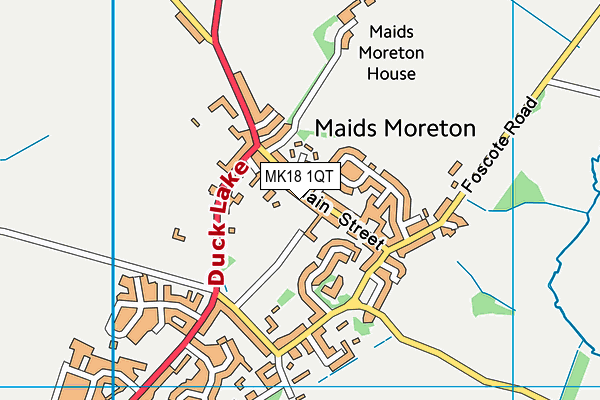 MK18 1QT map - OS VectorMap District (Ordnance Survey)