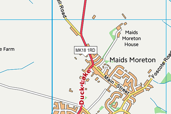 MK18 1RD map - OS VectorMap District (Ordnance Survey)