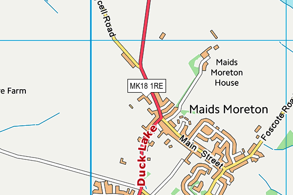 MK18 1RE map - OS VectorMap District (Ordnance Survey)