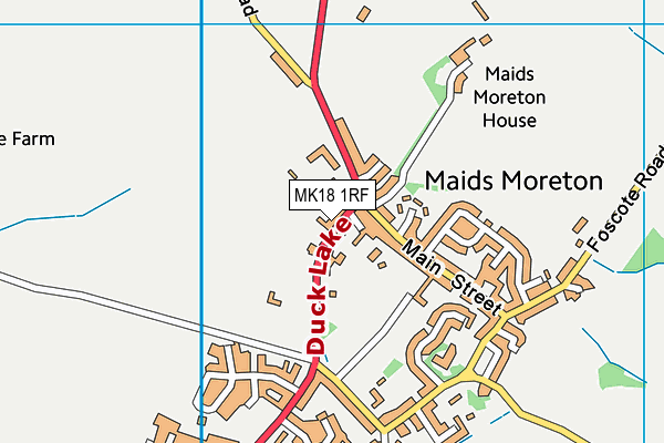 MK18 1RF map - OS VectorMap District (Ordnance Survey)