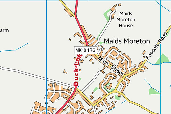 MK18 1RG map - OS VectorMap District (Ordnance Survey)