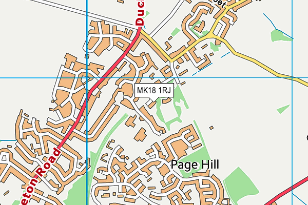 MK18 1RJ map - OS VectorMap District (Ordnance Survey)