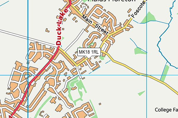 MK18 1RL map - OS VectorMap District (Ordnance Survey)