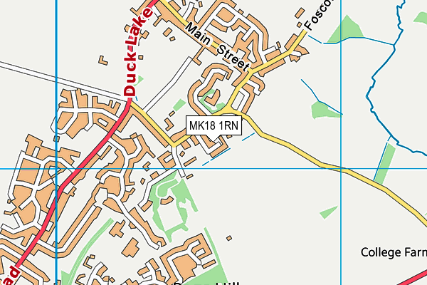 MK18 1RN map - OS VectorMap District (Ordnance Survey)