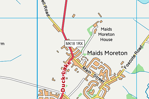 MK18 1RX map - OS VectorMap District (Ordnance Survey)