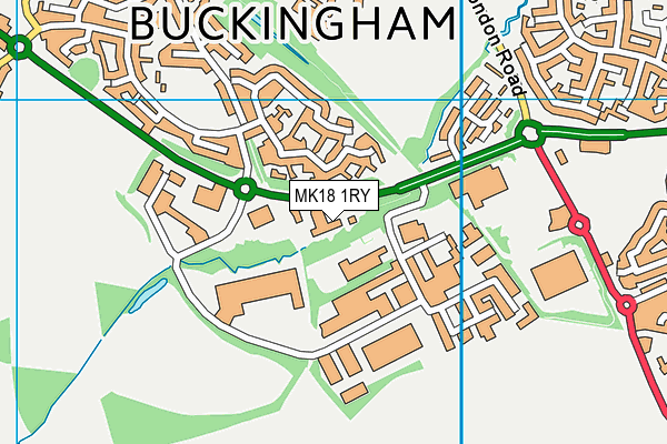 MK18 1RY map - OS VectorMap District (Ordnance Survey)