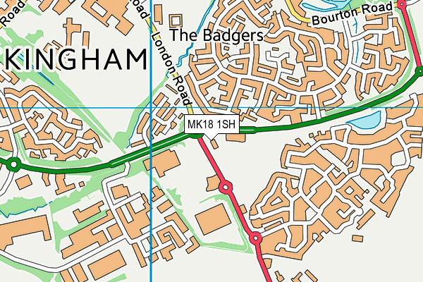 MK18 1SH map - OS VectorMap District (Ordnance Survey)