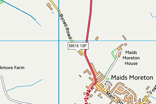 MK18 1SP map - OS VectorMap District (Ordnance Survey)