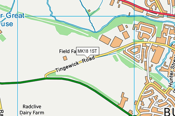 MK18 1ST map - OS VectorMap District (Ordnance Survey)