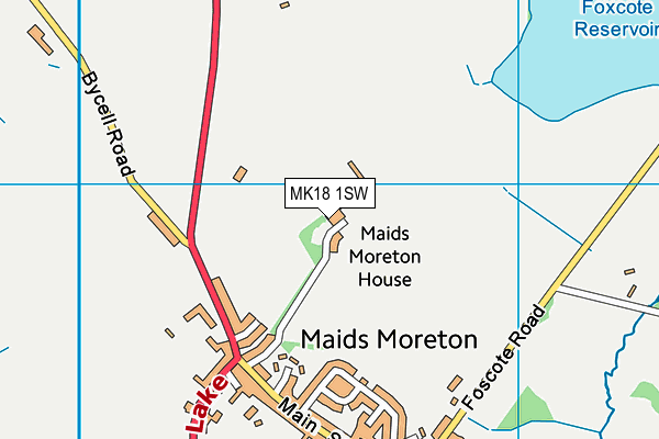 MK18 1SW map - OS VectorMap District (Ordnance Survey)