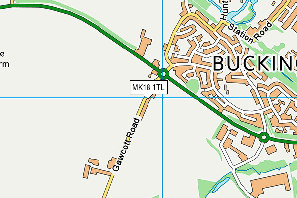 MK18 1TL map - OS VectorMap District (Ordnance Survey)