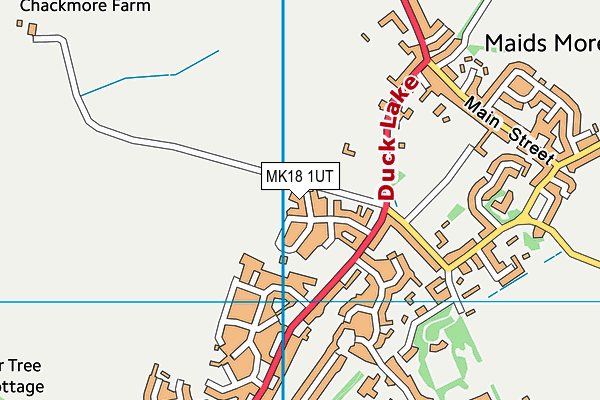 MK18 1UT map - OS VectorMap District (Ordnance Survey)