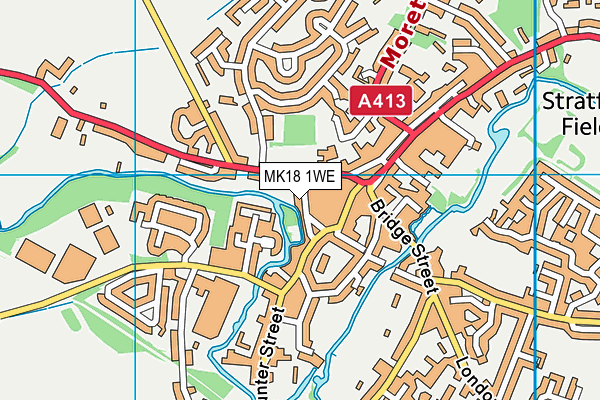 MK18 1WE map - OS VectorMap District (Ordnance Survey)