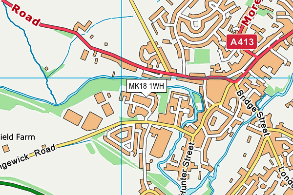 MK18 1WH map - OS VectorMap District (Ordnance Survey)