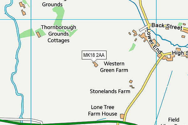 MK18 2AA map - OS VectorMap District (Ordnance Survey)