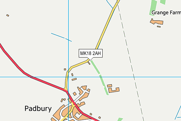 MK18 2AH map - OS VectorMap District (Ordnance Survey)