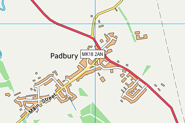 MK18 2AN map - OS VectorMap District (Ordnance Survey)