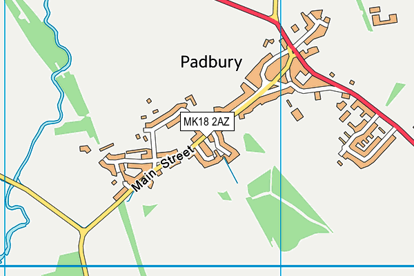 MK18 2AZ map - OS VectorMap District (Ordnance Survey)