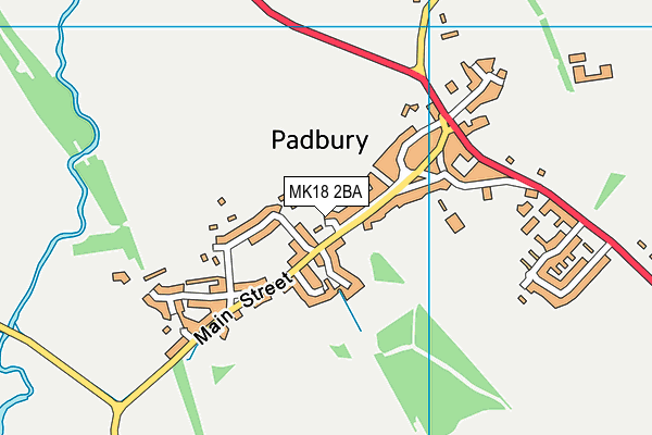 MK18 2BA map - OS VectorMap District (Ordnance Survey)