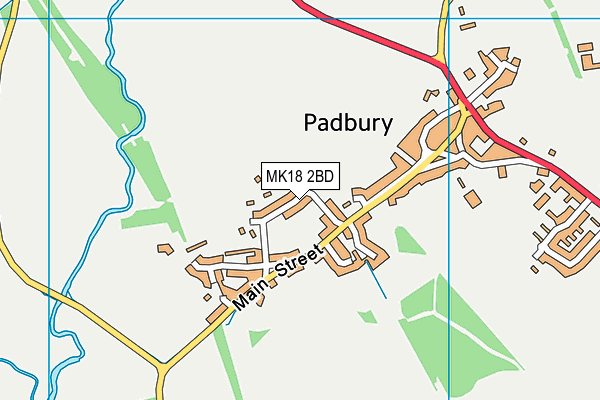 MK18 2BD map - OS VectorMap District (Ordnance Survey)