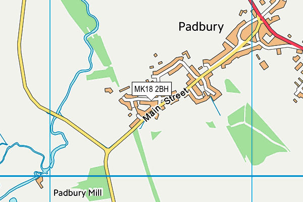 MK18 2BH map - OS VectorMap District (Ordnance Survey)