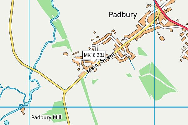 MK18 2BJ map - OS VectorMap District (Ordnance Survey)