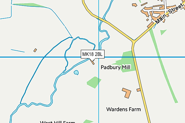 MK18 2BL map - OS VectorMap District (Ordnance Survey)