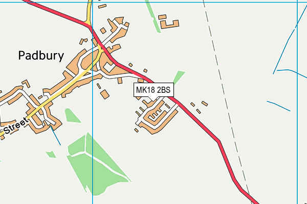 MK18 2BS map - OS VectorMap District (Ordnance Survey)