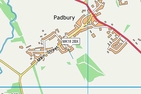 MK18 2BX map - OS VectorMap District (Ordnance Survey)