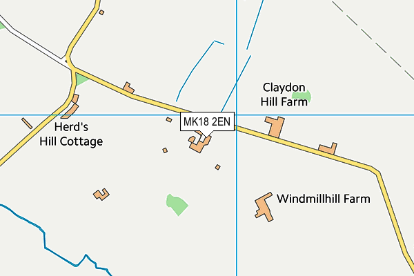 MK18 2EN map - OS VectorMap District (Ordnance Survey)