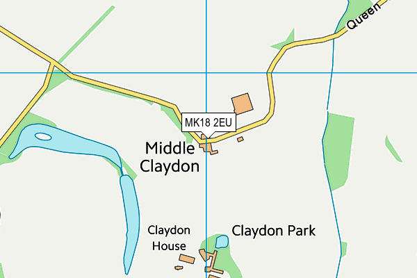 MK18 2EU map - OS VectorMap District (Ordnance Survey)