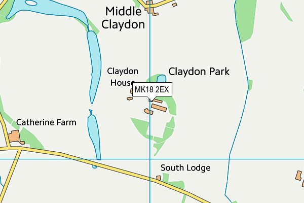 MK18 2EX map - OS VectorMap District (Ordnance Survey)