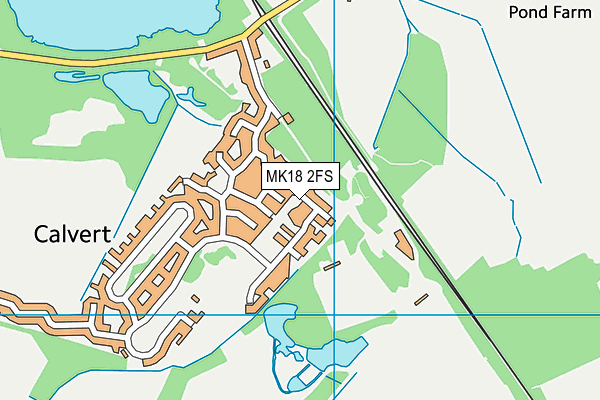 MK18 2FS map - OS VectorMap District (Ordnance Survey)