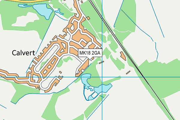 MK18 2GA map - OS VectorMap District (Ordnance Survey)