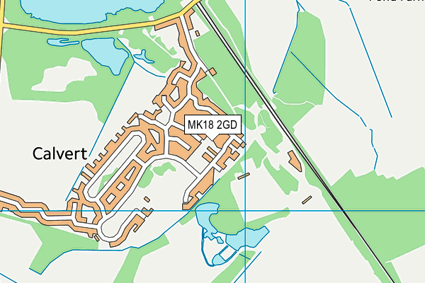 MK18 2GD map - OS VectorMap District (Ordnance Survey)