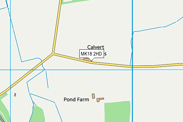 MK18 2HD map - OS VectorMap District (Ordnance Survey)