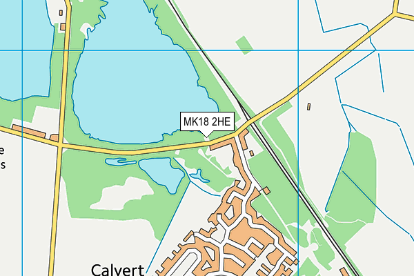 MK18 2HE map - OS VectorMap District (Ordnance Survey)