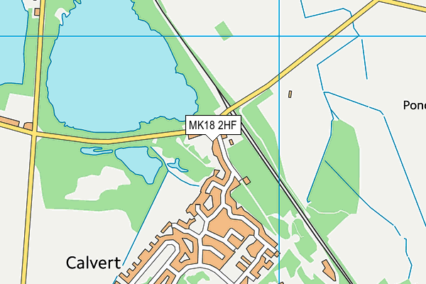 MK18 2HF map - OS VectorMap District (Ordnance Survey)
