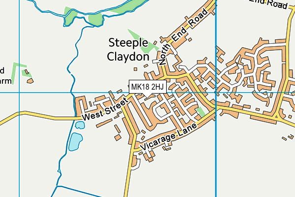 MK18 2HJ map - OS VectorMap District (Ordnance Survey)