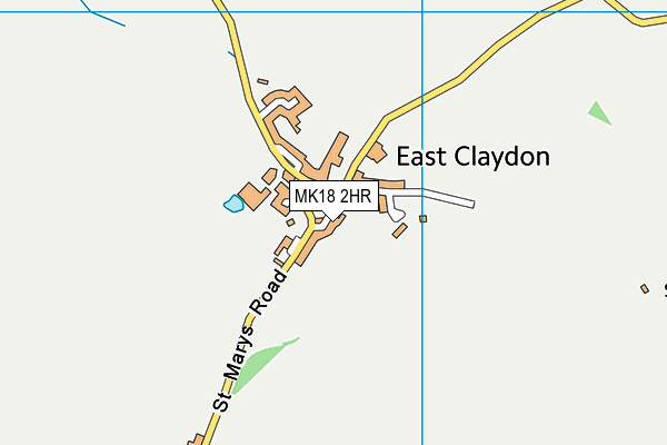 MK18 2HR map - OS VectorMap District (Ordnance Survey)