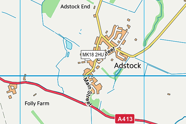 MK18 2HU map - OS VectorMap District (Ordnance Survey)