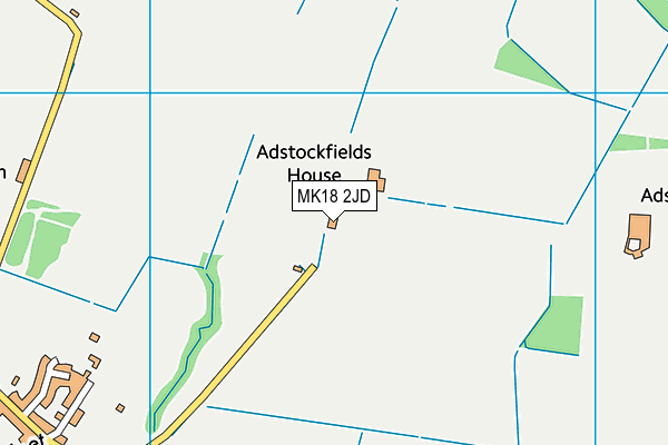 MK18 2JD map - OS VectorMap District (Ordnance Survey)