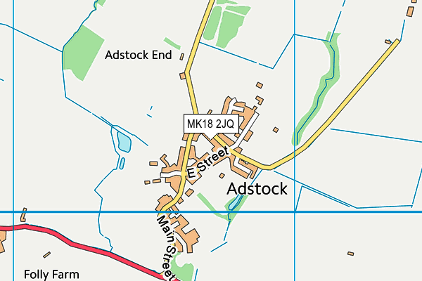 MK18 2JQ map - OS VectorMap District (Ordnance Survey)