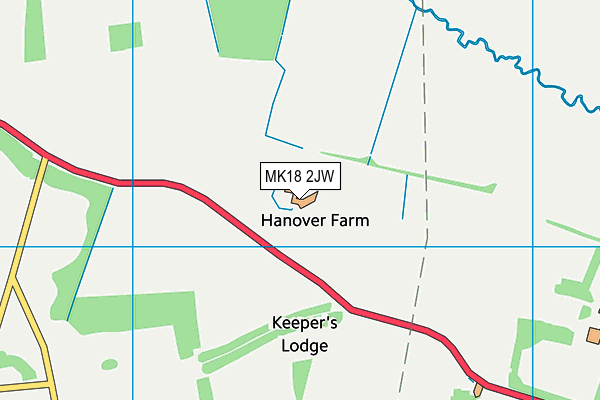 MK18 2JW map - OS VectorMap District (Ordnance Survey)