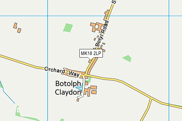 MK18 2LP map - OS VectorMap District (Ordnance Survey)