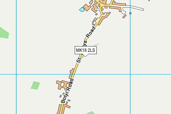 MK18 2LS map - OS VectorMap District (Ordnance Survey)