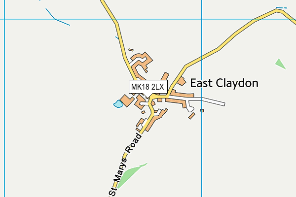 MK18 2LX map - OS VectorMap District (Ordnance Survey)